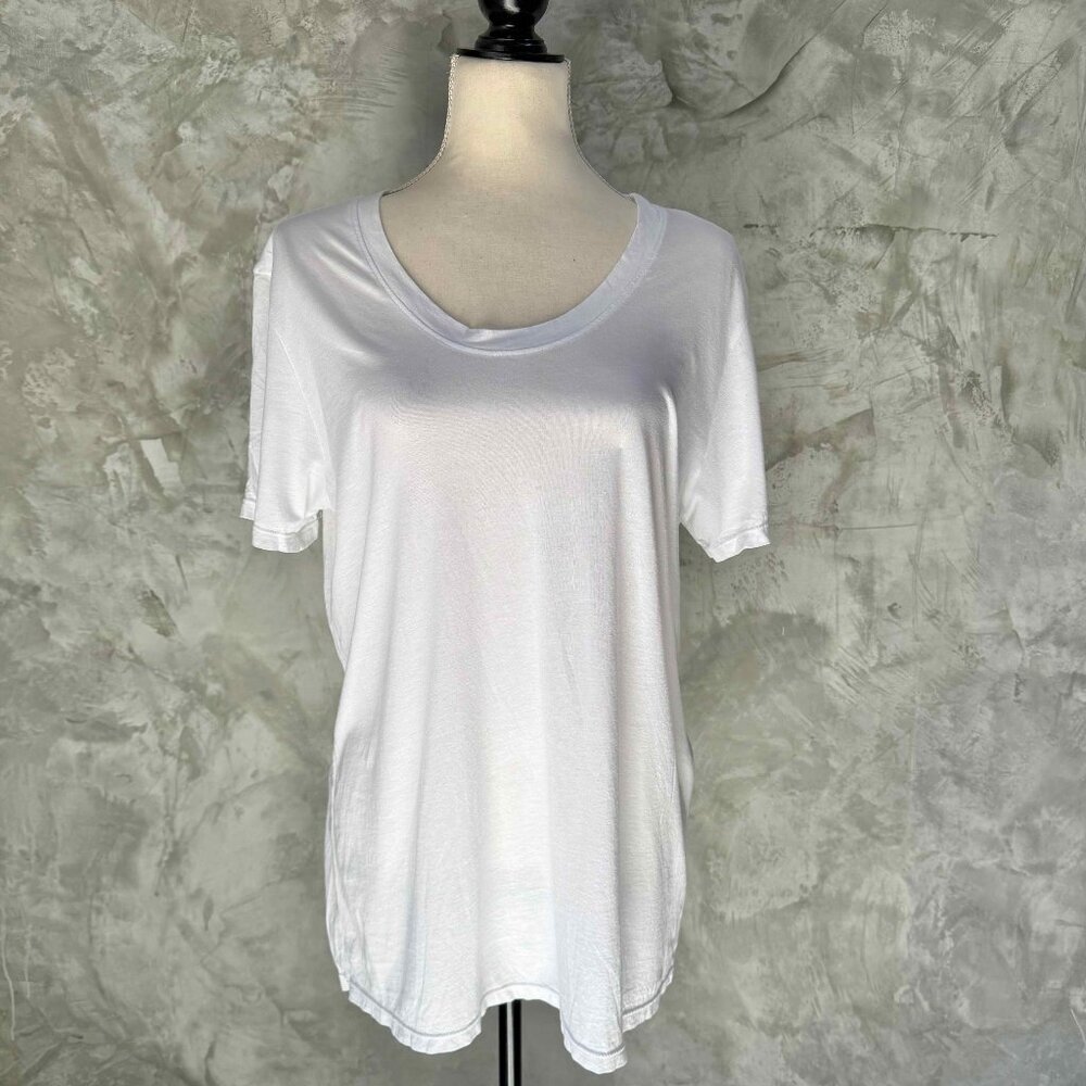 M.I.L.A. Made in Los Angelel White Tee in Modal Blend Size XL